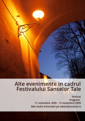 Alte evenimente in cadrul Festivalului Sanselor Tale