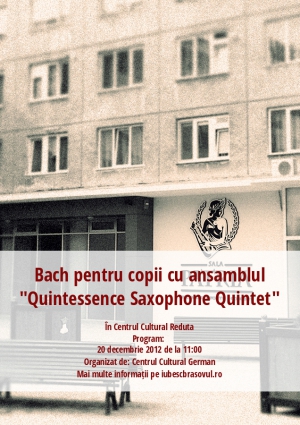 Bach pentru copii cu ansamblul "Quintessence Saxophone Quintet"
