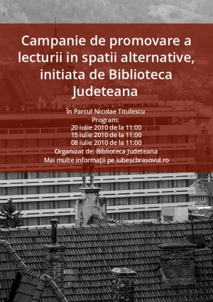 Campanie de promovare a lecturii in spatii alternative, initiata de Biblioteca Judeteana