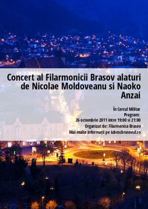 Concert al Filarmonicii Brasov alaturi de Nicolae Moldoveanu si Naoko Anzai