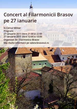 Concert al Filarmonicii Brasov pe 27 ianuarie