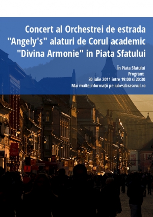 Concert al Orchestrei de estrada "Angely's" alaturi de Corul academic "Divina Armonie" in Piata Sfatului