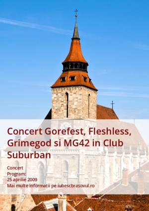 Concert Gorefest, Fleshless, Grimegod si MG42 in Club Suburban