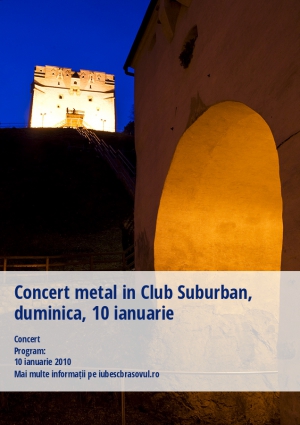 Concert metal in Club Suburban, duminica, 10 ianuarie