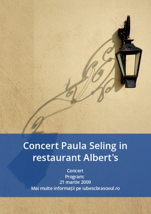 Concert Paula Seling in restaurant Albert's