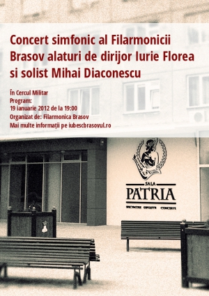 Concert simfonic al Filarmonicii Brasov alaturi de dirijor Iurie Florea si solist Mihai Diaconescu