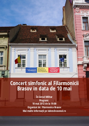 Concert simfonic al Filarmonicii Brasov in data de 10 mai