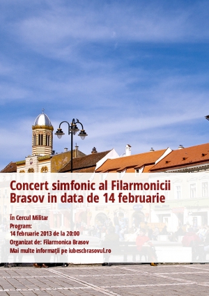 Concert simfonic al Filarmonicii Brasov in data de 14 februarie