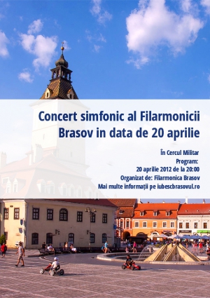 Concert simfonic al Filarmonicii Brasov in data de 20 aprilie
