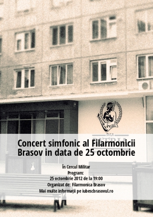 Concert simfonic al Filarmonicii Brasov in data de 25 octombrie