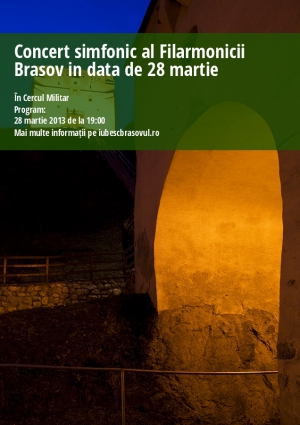 Concert simfonic al Filarmonicii Brasov in data de 28 martie