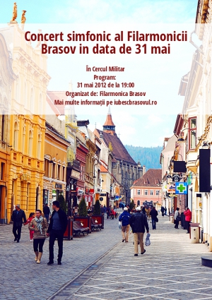 Concert simfonic al Filarmonicii Brasov in data de 31 mai
