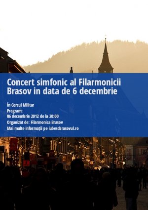 Concert simfonic al Filarmonicii Brasov in data de 6 decembrie