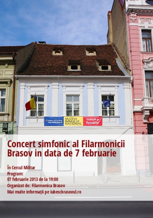 Concert simfonic al Filarmonicii Brasov in data de 7 februarie
