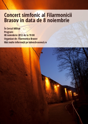 Concert simfonic al Filarmonicii Brasov in data de 8 noiembrie