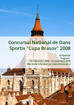Concursul National de Dans Sportiv "Cupa Brasov" 2008