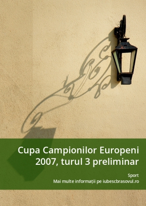 Cupa Campionilor Europeni 2007, turul 3 preliminar