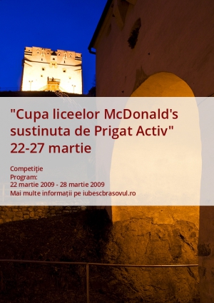 "Cupa liceelor McDonald's sustinuta de Prigat Activ" 22-27 martie