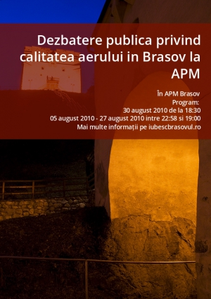 Dezbatere publica privind calitatea aerului in Brasov la APM