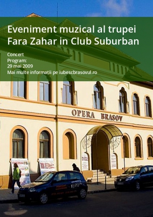 Eveniment muzical al trupei Fara Zahar in Club Suburban