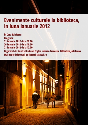 Evenimente culturale la biblioteca, in luna ianuarie 2012