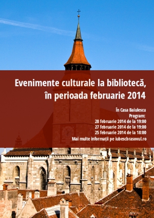 Evenimente culturale la bibliotecă, în perioada februarie 2014