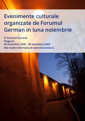 Evenimente culturale organizate de Forumul German in luna noiembrie