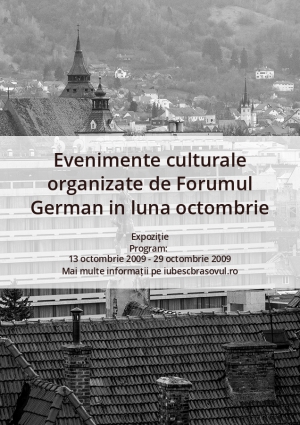 Evenimente culturale organizate de Forumul German in luna octombrie