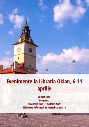 Evenimente la Libraria Okian, 6-11 aprilie