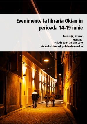 Evenimente la libraria Okian in perioada 14-19 iunie