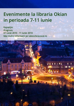 Evenimente la libraria Okian in perioada 7-11 iunie