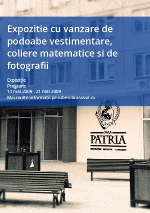 Expozitie cu vanzare de podoabe vestimentare, coliere matematice si de fotografii