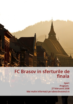 FC Brasov in sferturile de finala