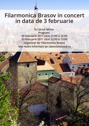 Filarmonica Brasov in concert in data de 3 februarie