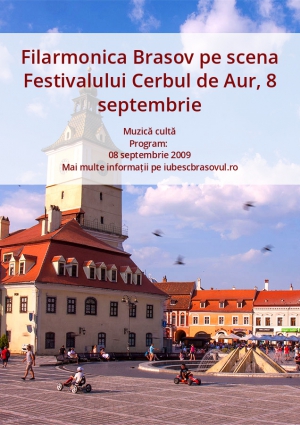 Filarmonica Brasov pe scena Festivalului Cerbul de Aur, 8 septembrie