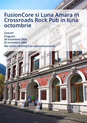 FusionCore si Luna Amara in Crossroads Rock Pub in luna octombrie