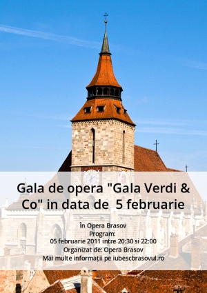 Gala de opera "Gala Verdi & Co" in data de  5 februarie