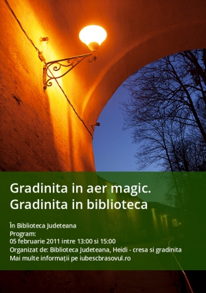 Gradinita in aer magic. Gradinita in biblioteca