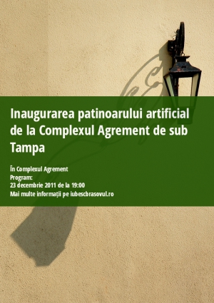 Inaugurarea patinoarului artificial de la Complexul Agrement de sub Tampa