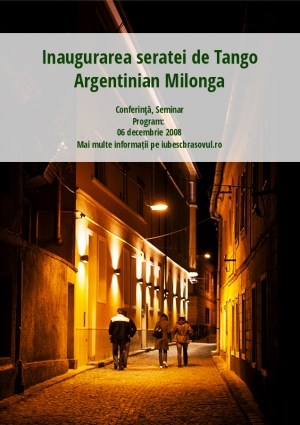 Inaugurarea seratei de Tango Argentinian Milonga