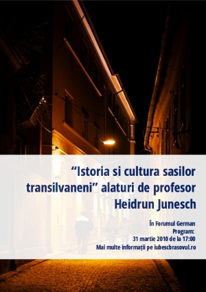 “Istoria si cultura sasilor transilvaneni” alaturi de profesor Heidrun Junesch