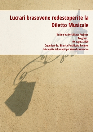 Lucrari brasovene redescoperite la Diletto Musicale