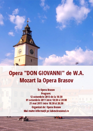 Opera "DON GIOVANNI" de W.A. Mozart la Opera Brasov