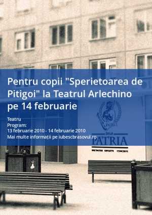 Pentru copii "Sperietoarea de Pitigoi" la Teatrul Arlechino pe 14 februarie