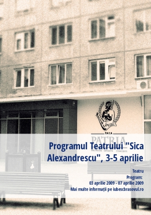 Programul Teatrului "Sica Alexandrescu", 3-5 aprilie