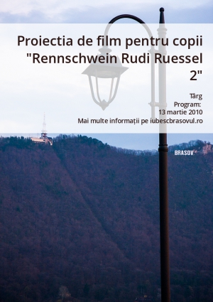 Proiectia de film pentru copii "Rennschwein Rudi Ruessel 2"