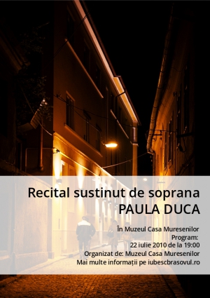 Recital sustinut de soprana PAULA DUCA