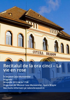 Recitalul de la ora cinci – La vie en rose