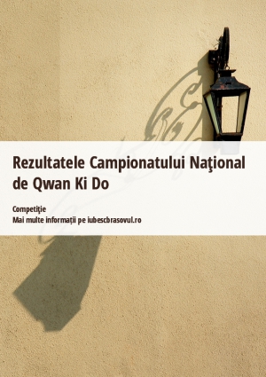 Rezultatele Campionatului Naţional de Qwan Ki Do