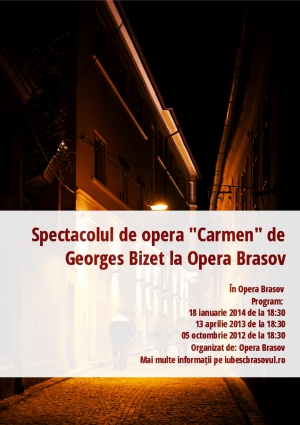 Spectacolul de opera "Carmen" de Georges Bizet la Opera Brasov